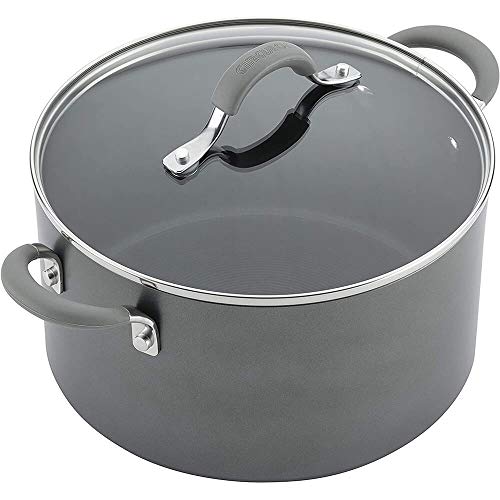Circulon 84564 Elementum Hard Anodized Nonstick Cookware Set / Pots and Pans Set - 10 Piece, Gray