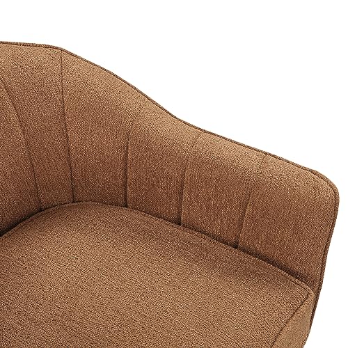 Lexicon Alard Tufted Fabric Barrel Accent Chair, Charcoal