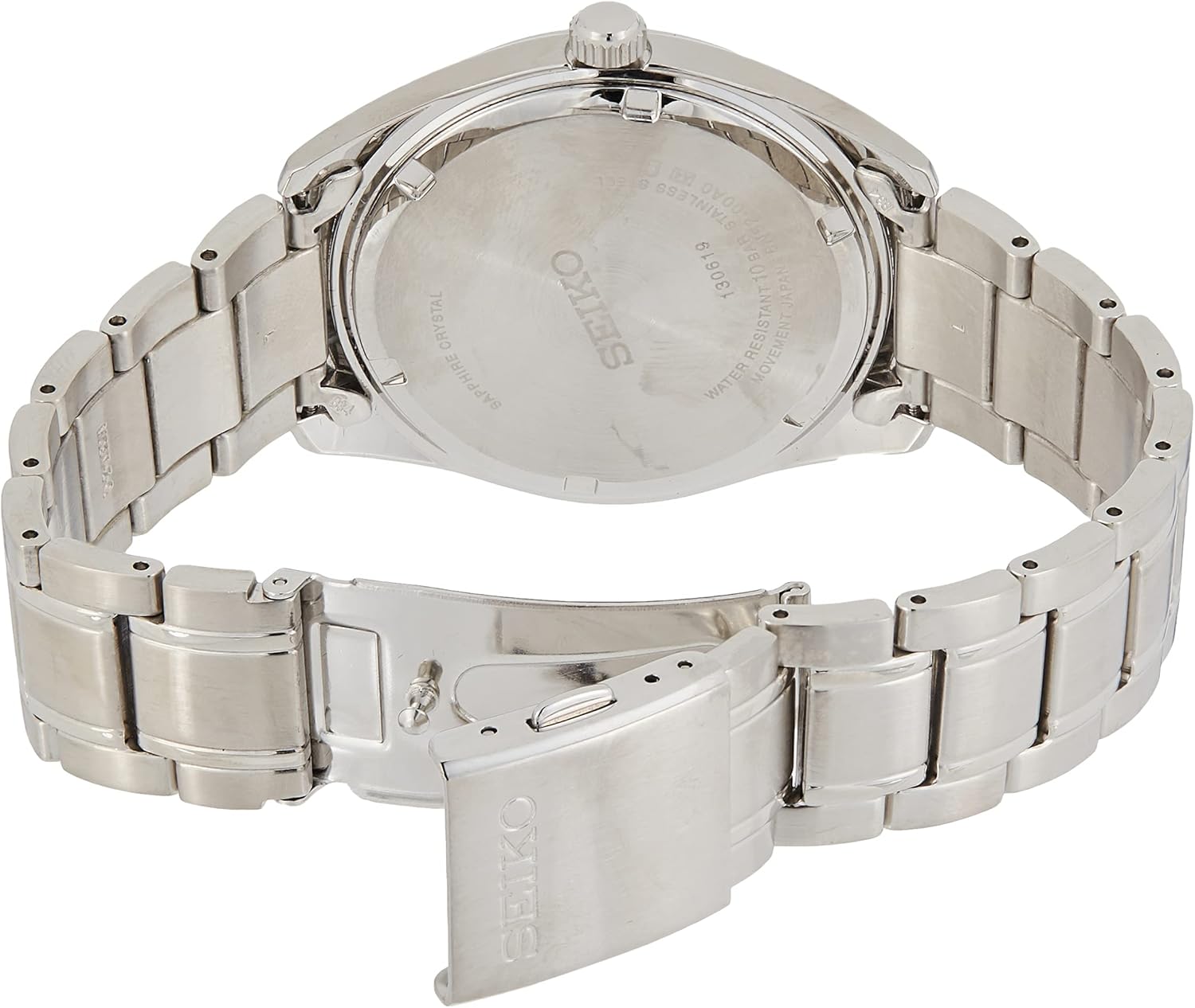Seiko SUR307 Watch for Men - Essentials - Silver Dial with Sunray Finish, Date Calendar, LumiBrite Hands, Stainless Steel Case & Bracelet, and 100m Water Resistant