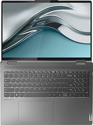Lenovo Yoga 7i 16 inch 2.5K Touchscreen (2560 x 1600) 2-in-1 convertible Laptop computer, Intel Evo Platform, Core i5-1240P, 8GB Memory, 512GB SSD, Backlit Keyboard, Storm Grey