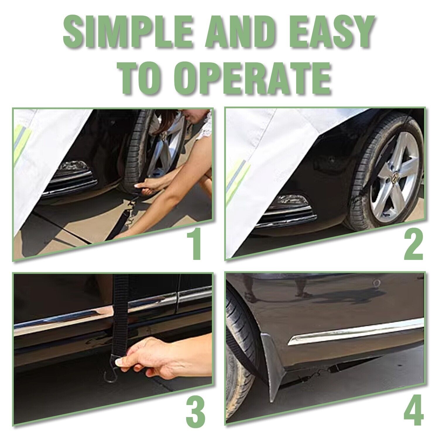Car Windshield & Roof Snow Cover Thicken Winter Ice Frost Guard Half Car Cover