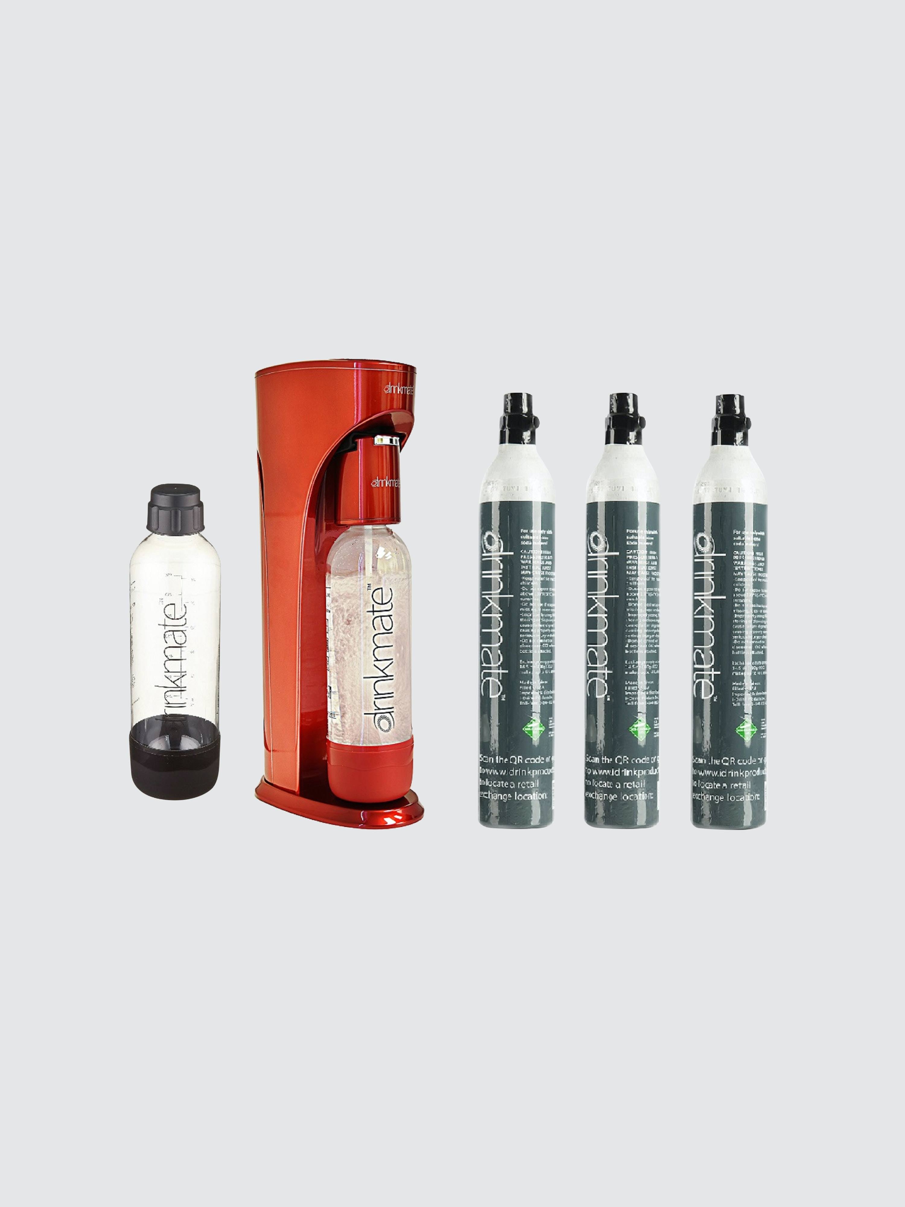 Drinkmate Ultimate Bundle | Carbonated Water Machine Royal Red