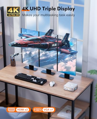 KAMRUI GK3 Plus N97 Mini PC,12th Alder Lake N97 CPU(3.6GHz) Mini Desktop Computers,8GB RAM 256GB PCIe M.2 SSD Micro pc,Gigabit Ethernet,4K UHD,WiFi5,BT4.2,VESA for Home Business Office
