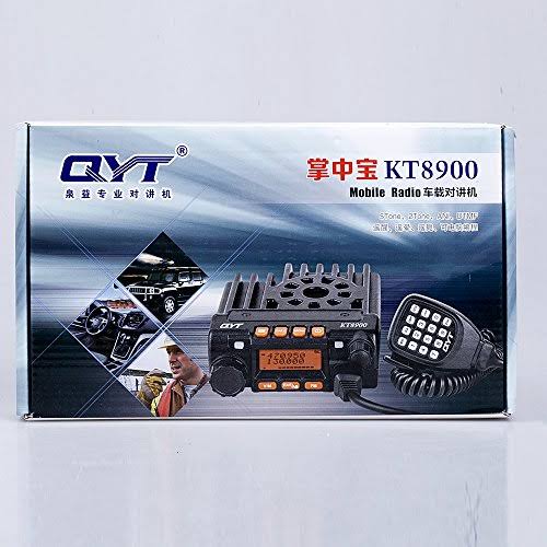 QYT KT8900 Dual Band Mobile Transceiver VHF/UHF 136-174/400-480MHz 25/20W Mini Car Radio Amateur (Ham) Radio, with Programming C