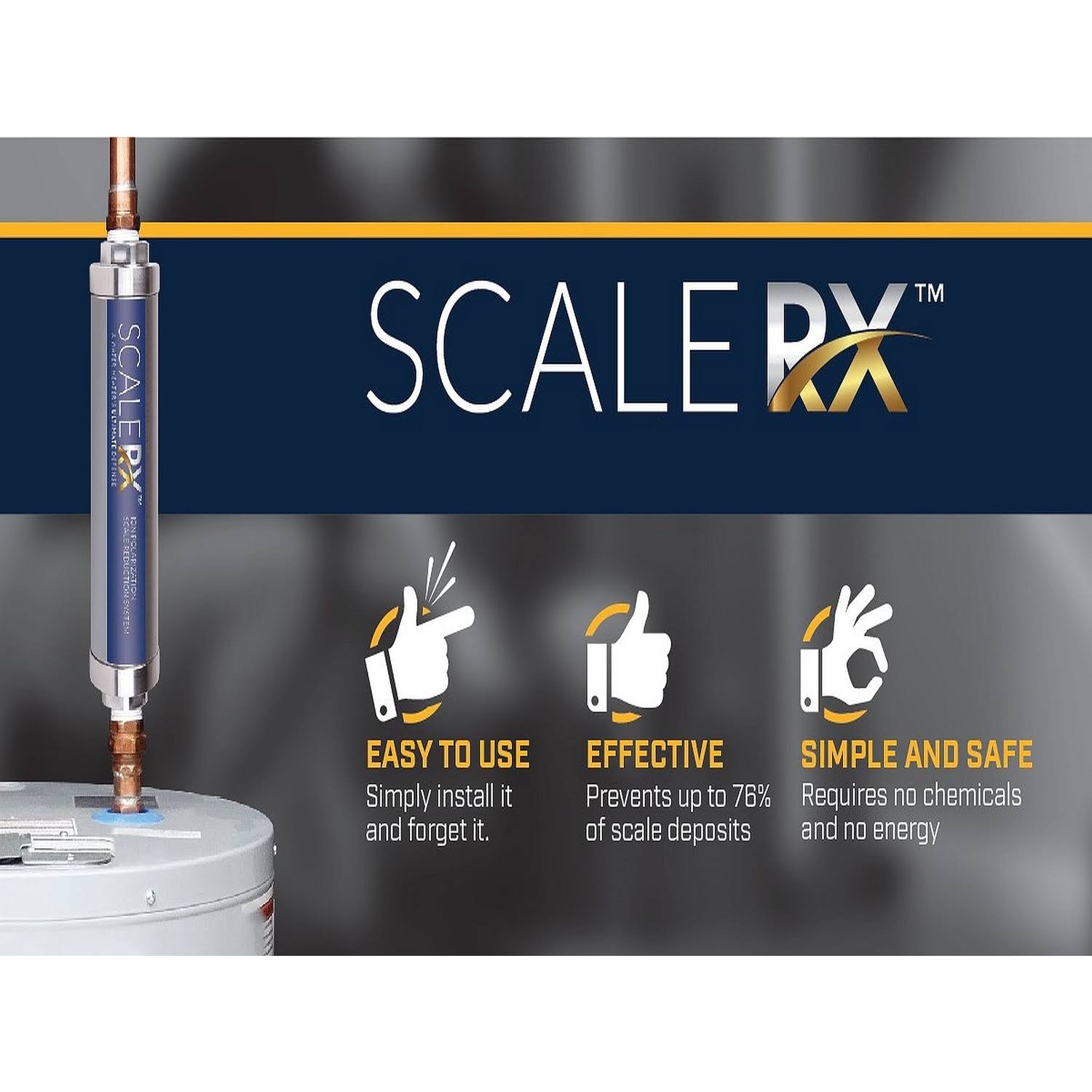 ScaleRX Water Heater Descaler and Scale Prevention System