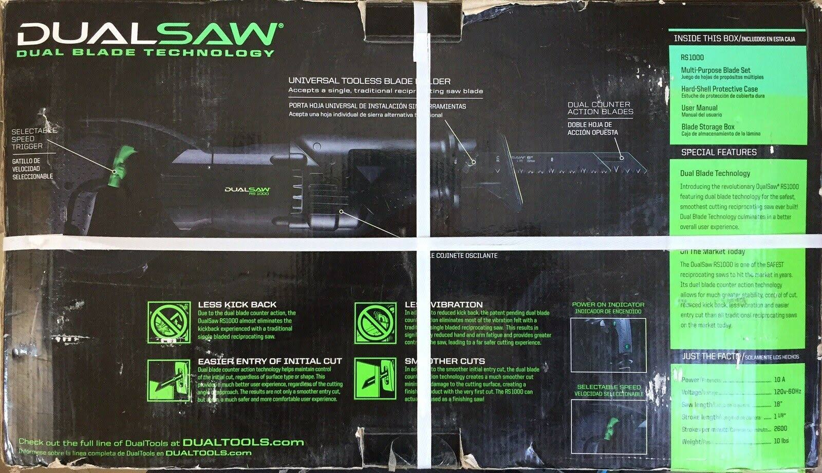 New Dualsaw RS1000 Reciprocating Saw w/ Dual or Single Blade Technology