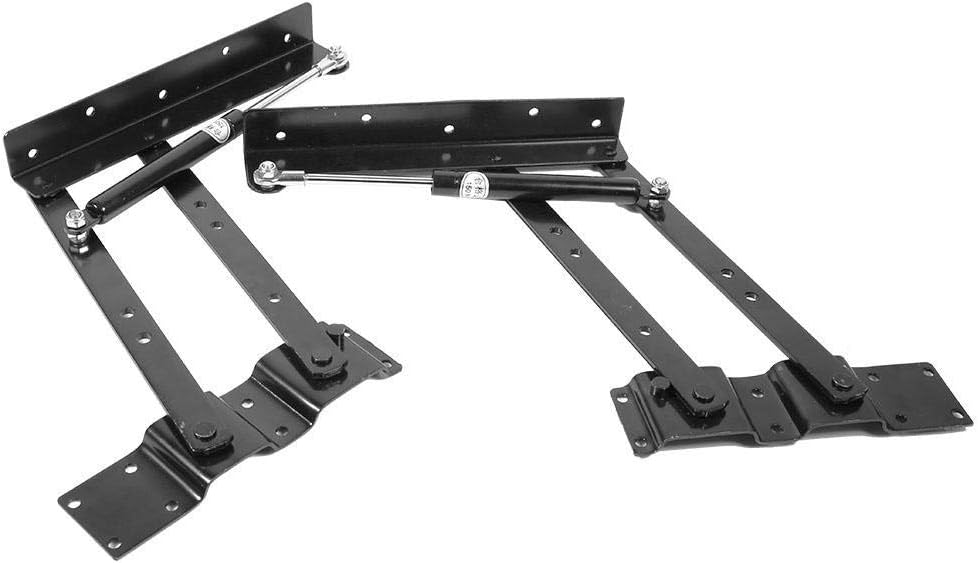 1 Pair Folding Lift up Top Furniture Hinge, Practical Lift Up Coffee Table Mechanism Hardware Fitting Hinge, Spring Standing Desk Frame