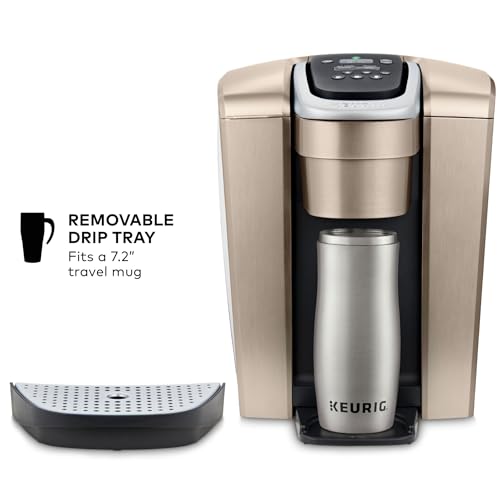Keurig K-Elite Single Serve K-Cup Pod Coffee Maker, with Strength and Temperature Control, Iced Coffee Capability, 8 to 12oz Brew Size, Programmable, Brushed Slate