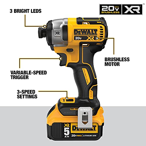 DEWALT FLEXVOLT ADVANTAGE 20V MAX* Combo Kit with Hammer Drill & Impact Driver, 5.0-Ah, 2-Tool (DCK2100P2)