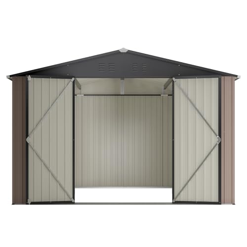 6x4 Ft Outdoor Storage Shed, Heavy-Duty All-Weather Tool Shed with Lockable Doors, Durable Resin Construction for, Patio & Backyard Organization Black