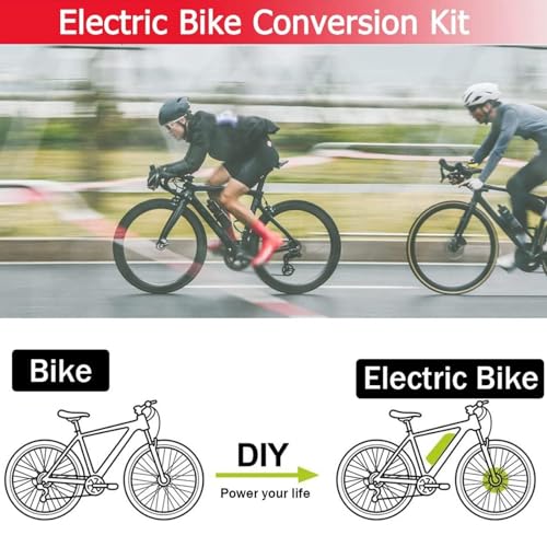 Electric Bikes Conversion Kit, 48V 20"/24" /26"/27.5" /28"/29" /700c Rear Wheel E-Bike Conversion Kit Hub Motor Electric Bike Wheel Conversion Kit