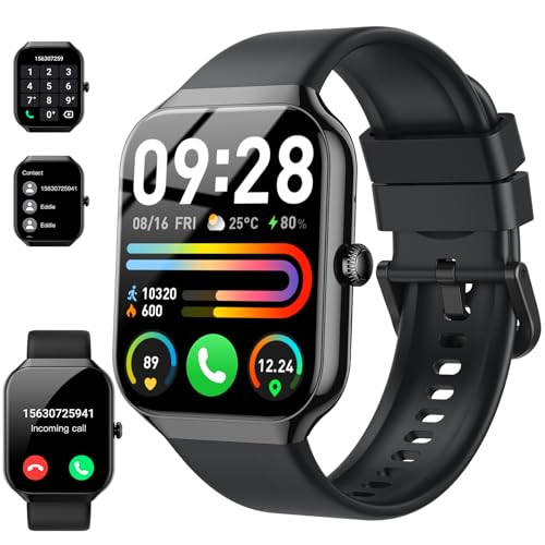 Smart Watch(Answer/Make Call), 1.96 HD Smartwatch for Men Women, 2025 New Fitness Watch with 112+ Sport Modes, Heart Rate, Sleep Monitor, Pedometer, IP68 Waterproof Activity Tracker for Android iOS