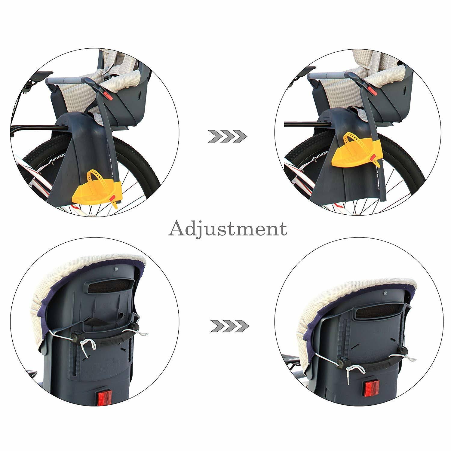 CyclingDeal Bicycle Kids Child Rear Baby Seat Bike Carrier USA Standard with Adjustable Seat Rest Height