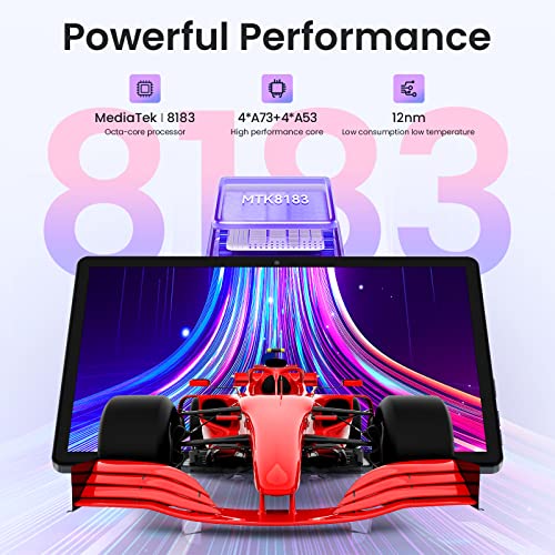 2024 Newest 2 In 1 Tablet,10.1 Inch Android 12 Tablet with Keyboard,128GB Storage 1TB Expand with Case Mouse Stylus,2.0GHz Octa Core,1280*800 HD Touch Screen,5MP Dual Camera,2.4/5G Wi-Fi,BT 5.0