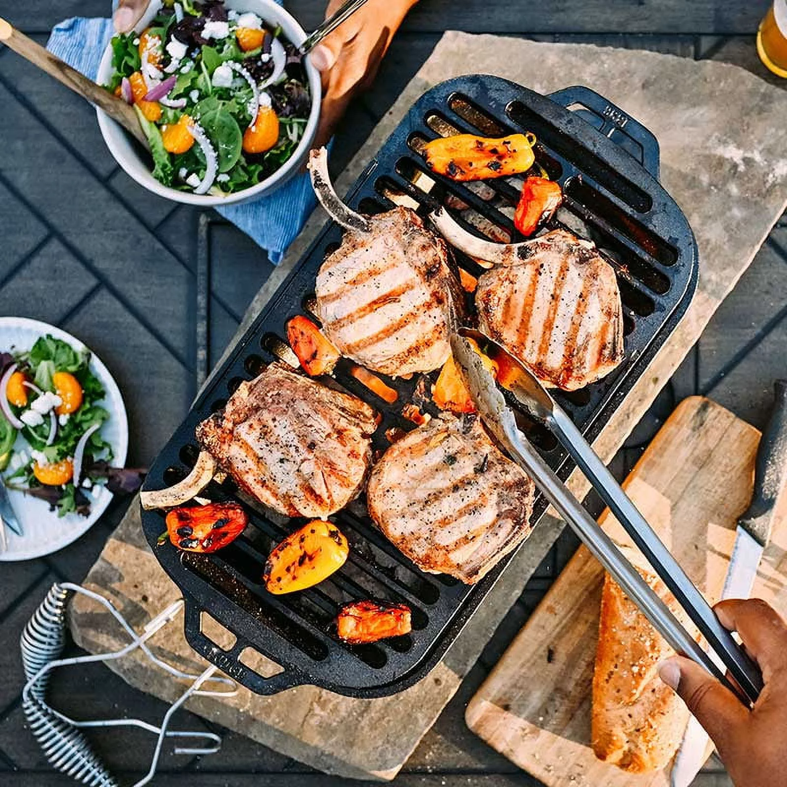 Lodge Cast Iron Seasoned Sportsman's Pro Charcoal Grill
