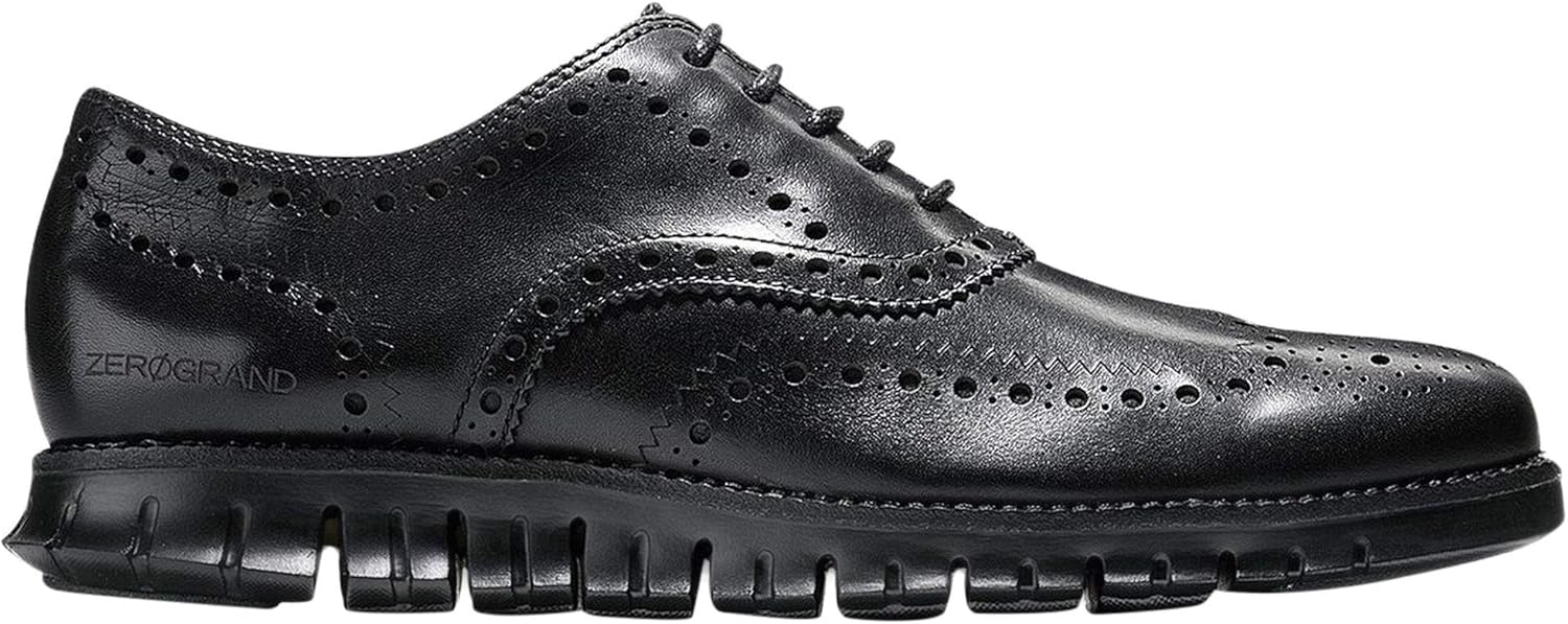 Cole Haan Men's Zerogrand Wing OX Leather Oxford, black closed hole/black, 16 Medium US