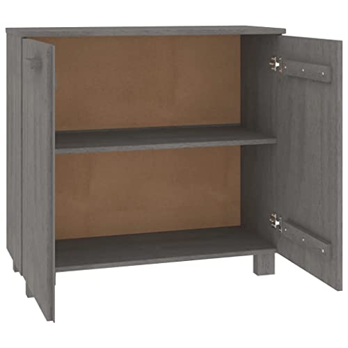 Buffets & Sideboards Sideboard Light Gray 33.5"x13.8"x31.5" Solid Wood Pine,Rustic Farmhouse Pine Sideboard with 2 Doors for Ample Home Storage Cabinets & Storage