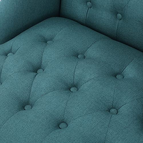 Christopher Knight Home Toddman High-Back Fabric Club Chair, Dark Blue 33.75D x 27.25W x 38.5H in