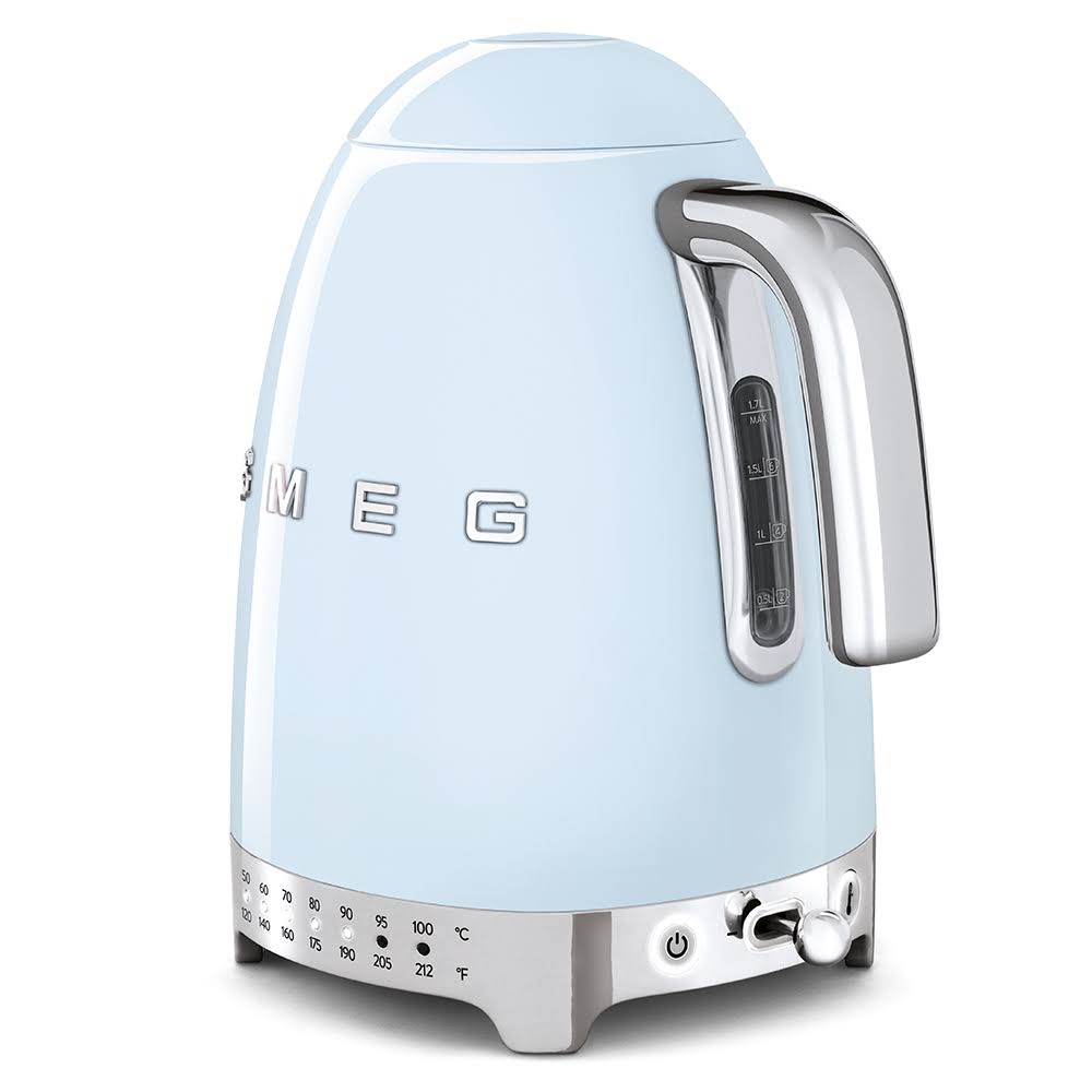 Smeg Variable Temperature Kettle, Pastel Blue