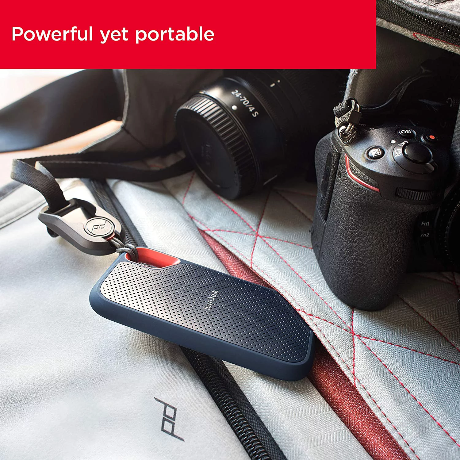 SanDisk 500GB Extreme Portable SSD - Up to 1050MB/s - USB-C, USB 3.2 Gen 2 - External Solid State Drive - SDSSDE61-500G-G25