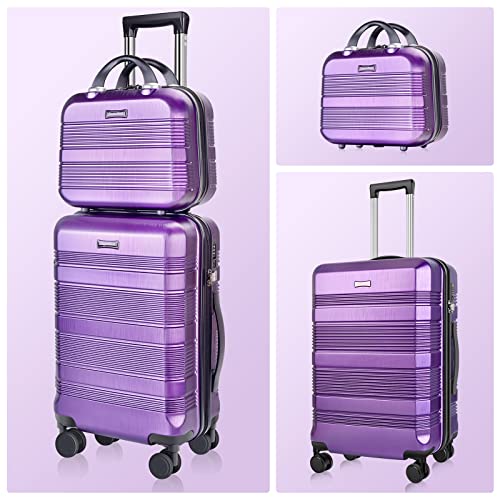 28" Expandable Luggage, Lightweight ABS+PC Carrying Suitcase with TSA Lock, Hard Case Luggage with Swivel Wheels (Black, 28" Check in)