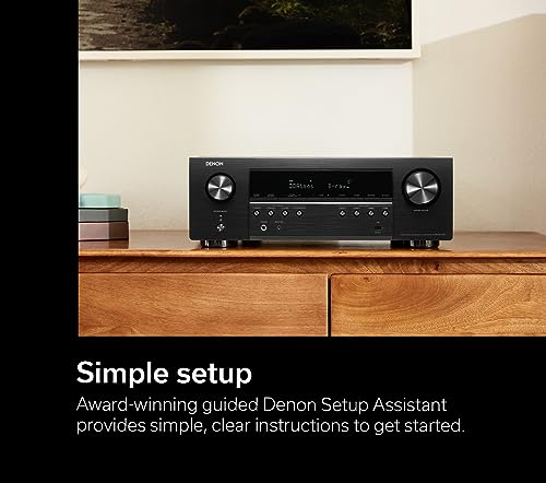 Denon AVR-S970H 8K Ultra HD 7.2 Channel (90Watt X 7) AV Receiver - Built for Gaming, Music Streaming, 3D Audio & Video, Alexa + HEOS, Black