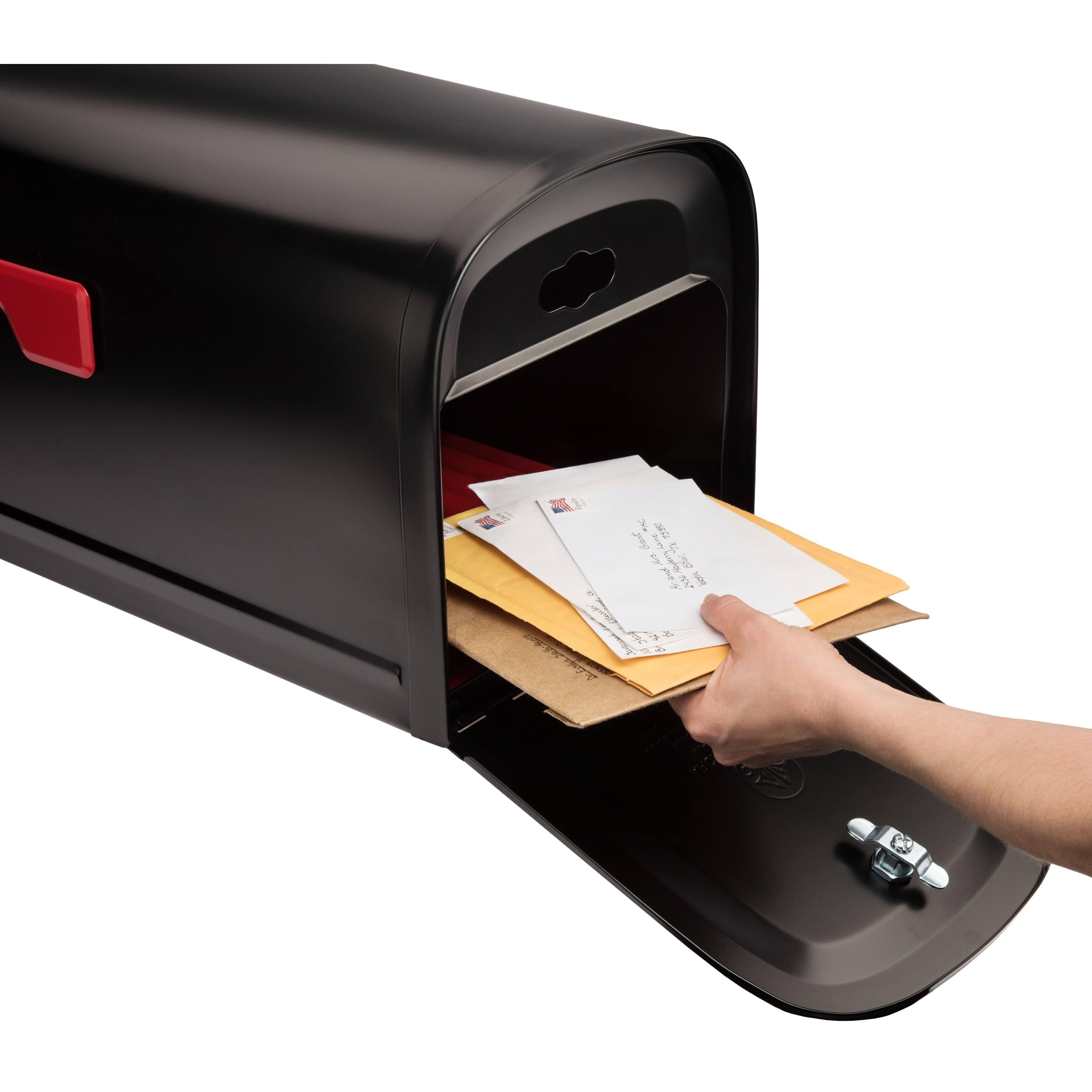 Oasis 360 Post Mount Locking Mailbox (Black), Architectural Mailboxes