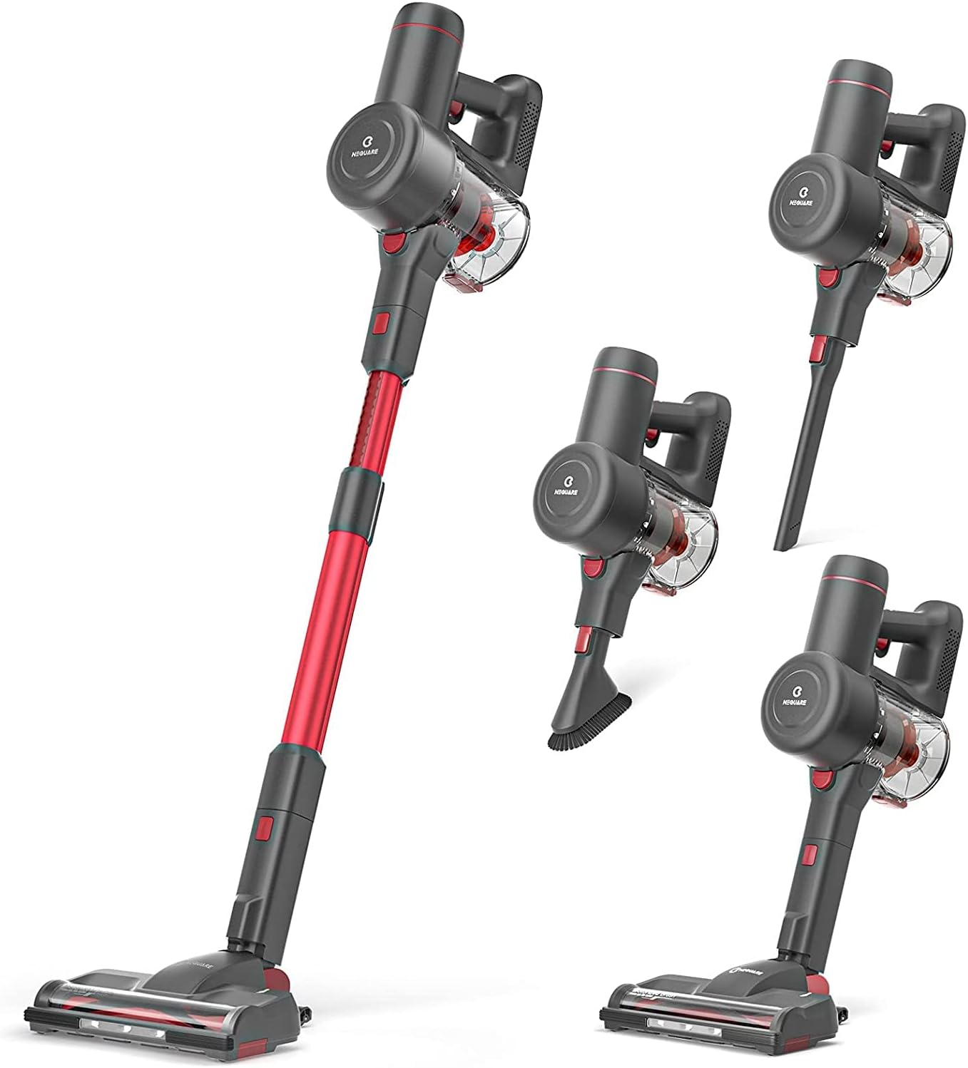 NEQUARE Cordless Vacuum Cleaner, 175W Stick Vacuum Cleaner with Self-Standing, Root Cyclone Technology, 40mins Long Runtime, Lightweight Multi-Surface & Pet Hair Cleaning, S12 Series
