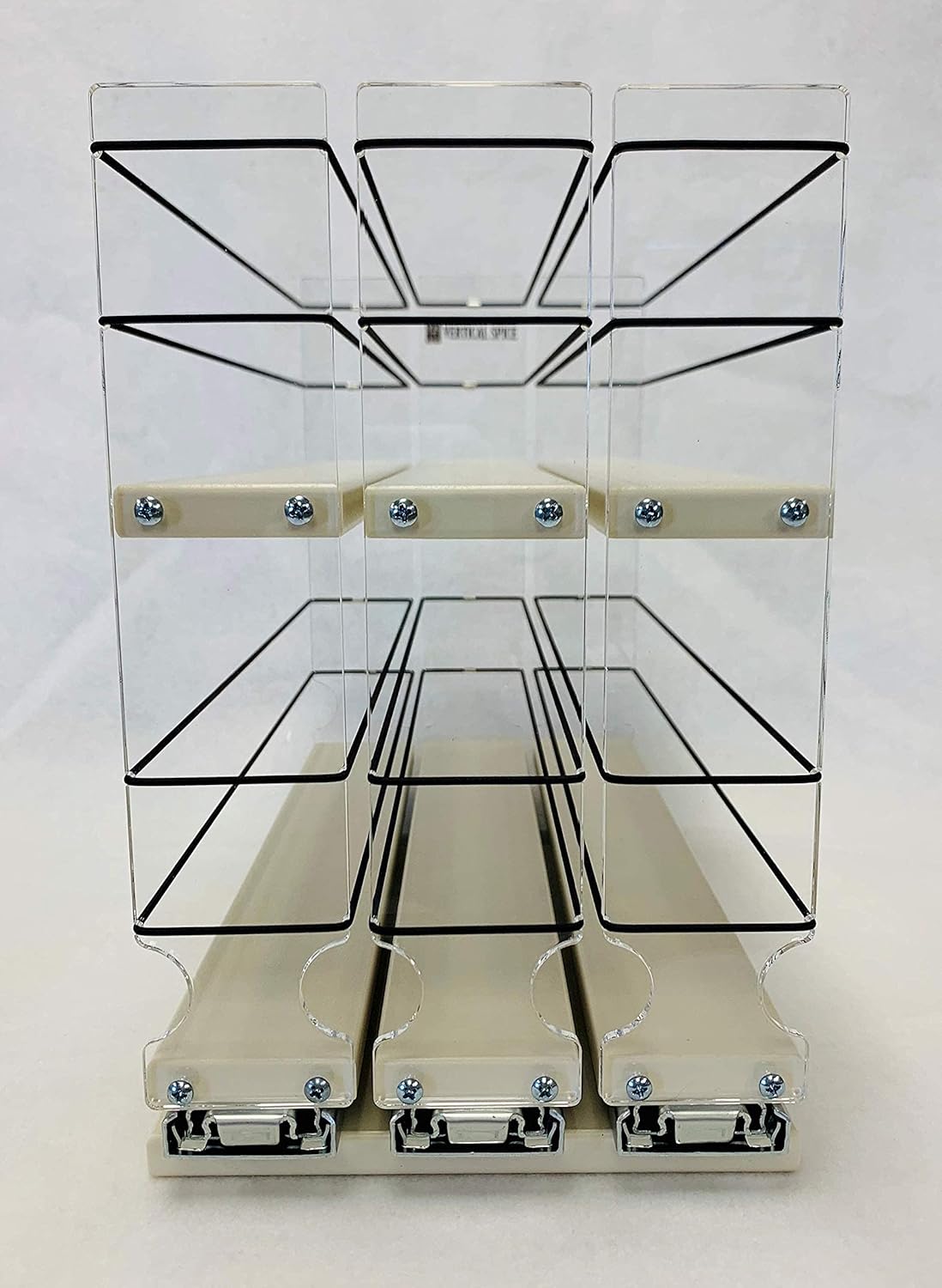 Vertical Spice - 222x2x14 DC - Spice Rack - Cabinet Mounted- 3 Drawers - 36 Capacity - New and Unique