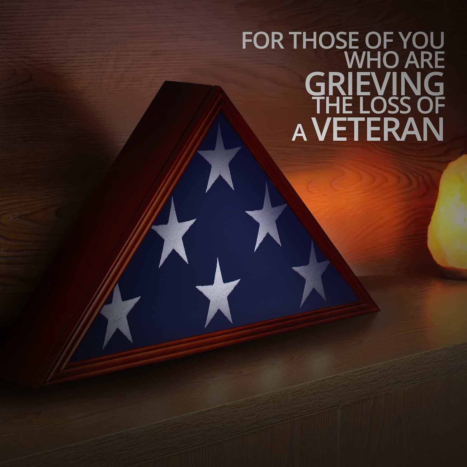 Anley Solid Wood Magnetic Closure Memorial Flag Display Case - Real Glass Front - Wall Mounted Burial Flag Frame - American Veteran USA 5' x9.5' Folded Flags Shadow Box