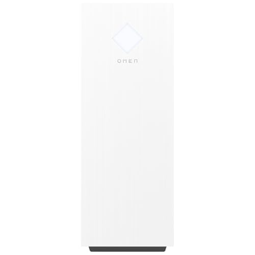 HP OMEN 25L Gaming Desktop PC | AMD Ryzen 5 5600G 6-Core | GeForce GTX 1660 Super | WiFi | HDMI | Display Port | White Lighting CPU Cooler | Windows 11 Home (16GB RAM | 1TB SSD)