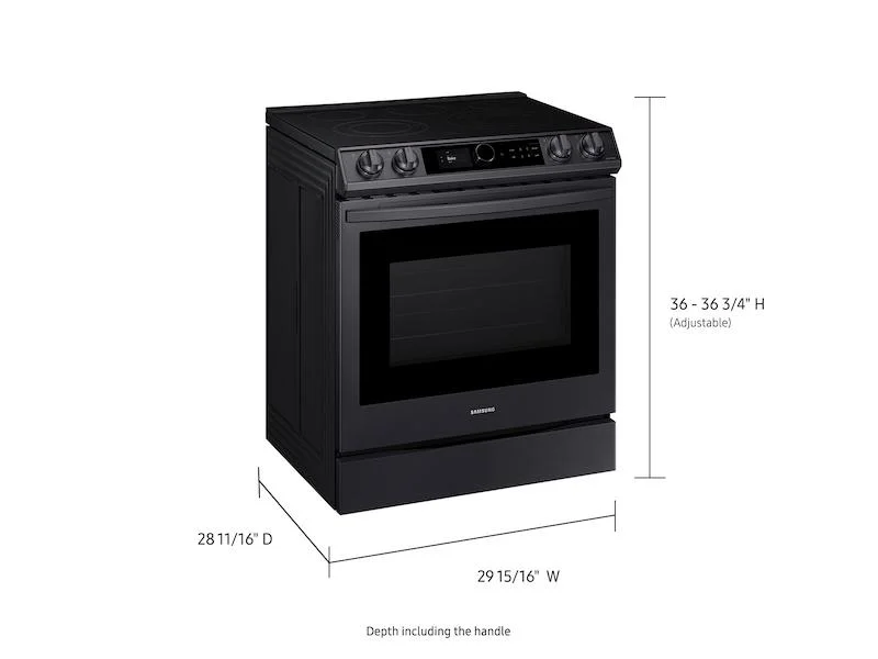 Samsung Ne63t8711s 30" Wide 6.3 Cu. Ft. Slide-In Electric Range - Fingerprint Resistant