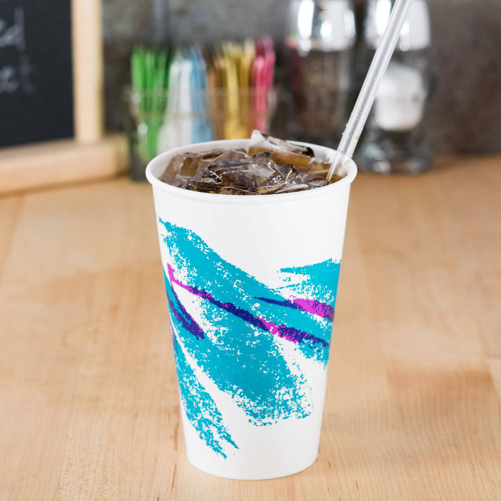 Dart Solo Paper Cup, Jazz Print, 12 oz