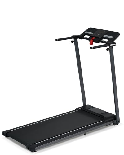 Treadmill-Walking Pad-Merax Treadmills for Home/Office, 2.5HP Electric Treadmill with 12 HIIT Modes, Space Saving Small Treadmill with Large Running Area, LCD Display, Pulse Sensor Easy to Fold
