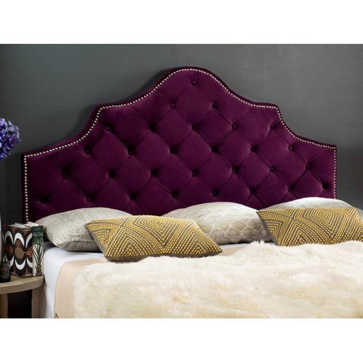 Safavieh Arebelle Tufted Velvet Headboard, White, King