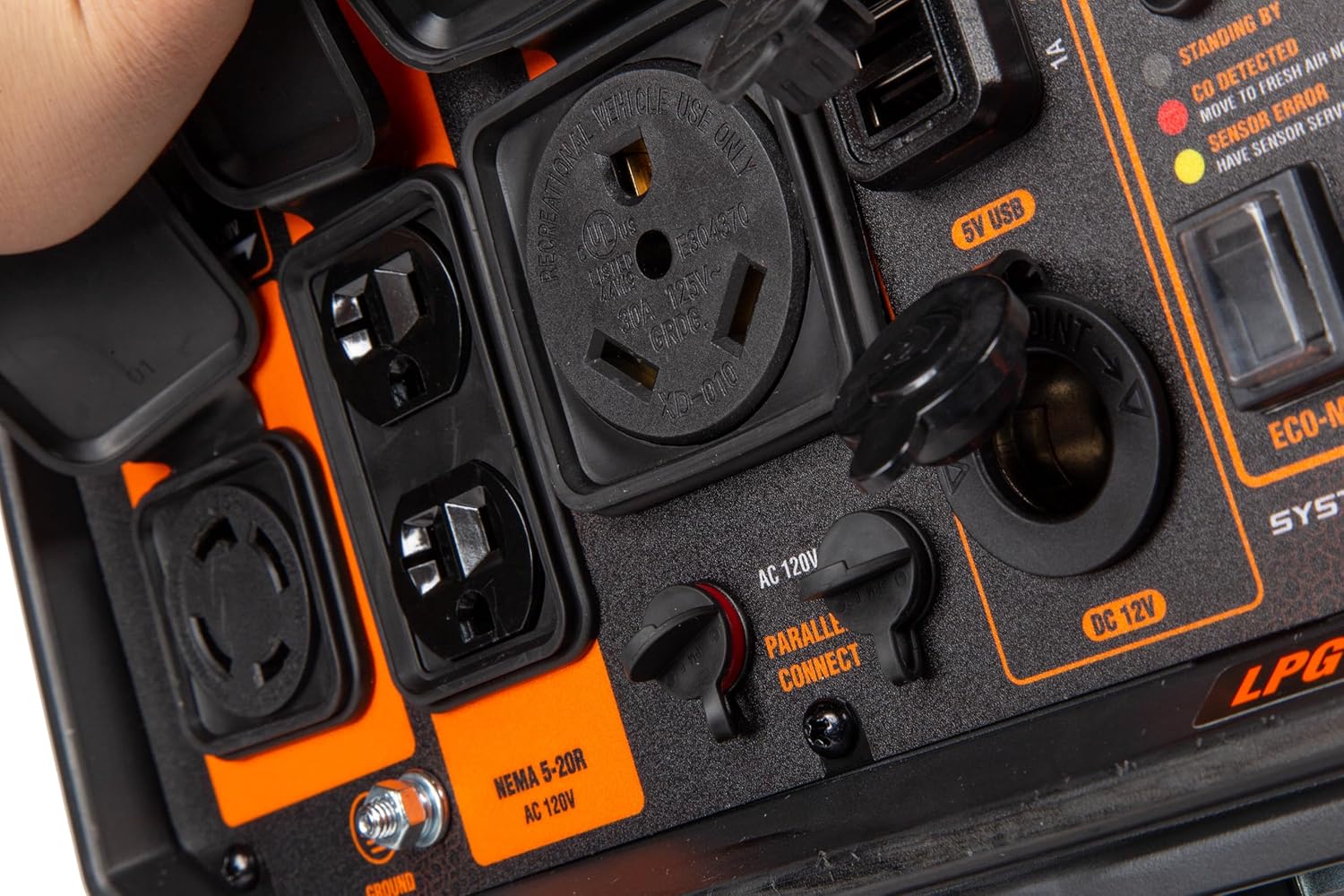 WEN 5000-Watt Dual Fuel 120V/240V RV and EV-Ready Electric Start Portable Inverter Generator with Electric Vehicle Charging Ports (DF500iX)