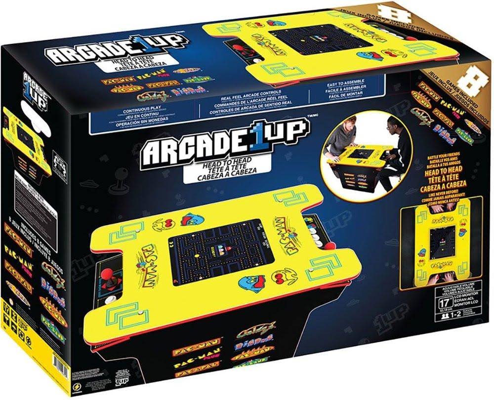 Arcade1Up - Deluxe 8-in-1 Head to Head Cocktail Table with Pac-Man and Galaga - Black