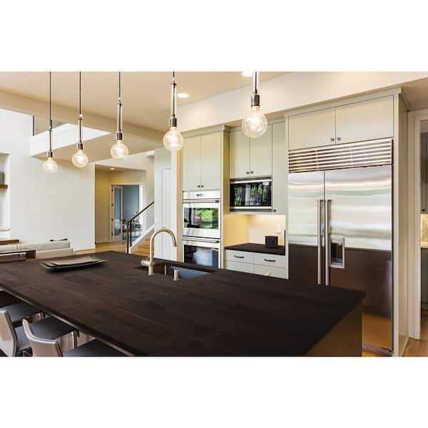 Interbuild Acacia 6 ft. L x 25 in. D x 1.5 in. T Butcher Block Countertop Stain