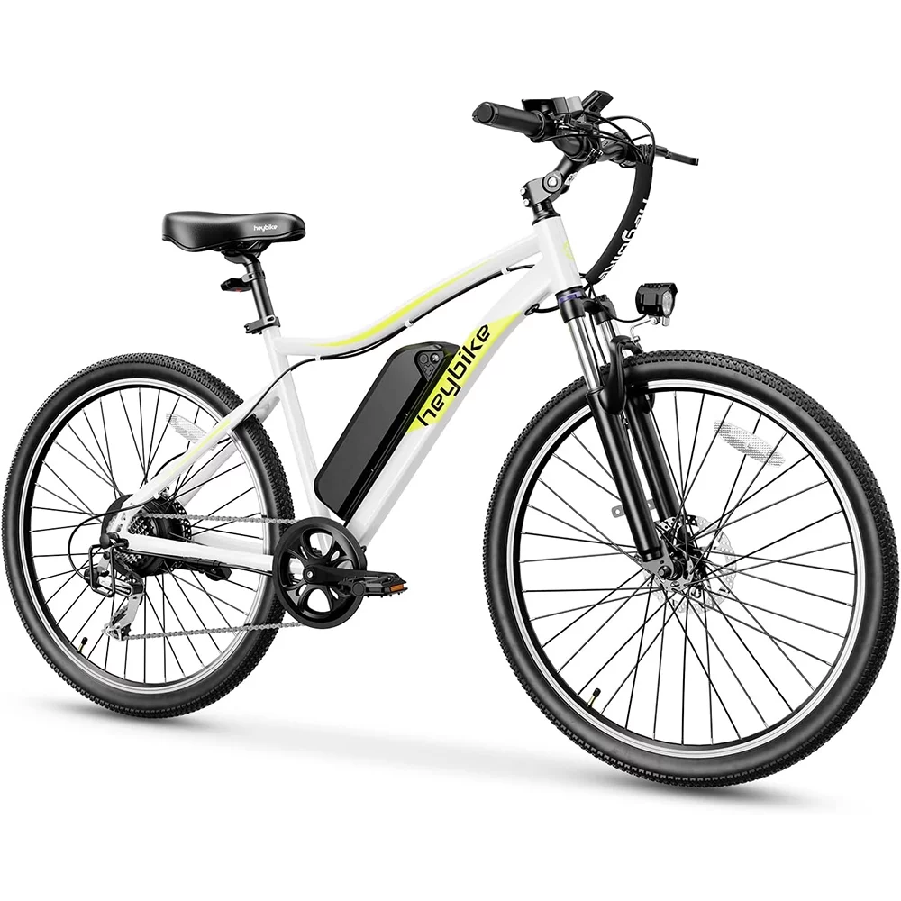 Heybike Race Max Electric Bike for Adults with 500W Motor, 48V 12.5AH Removable Battery Ebike, 27.5" Electric Mountain Bike with 7-Speed and Front Suspension