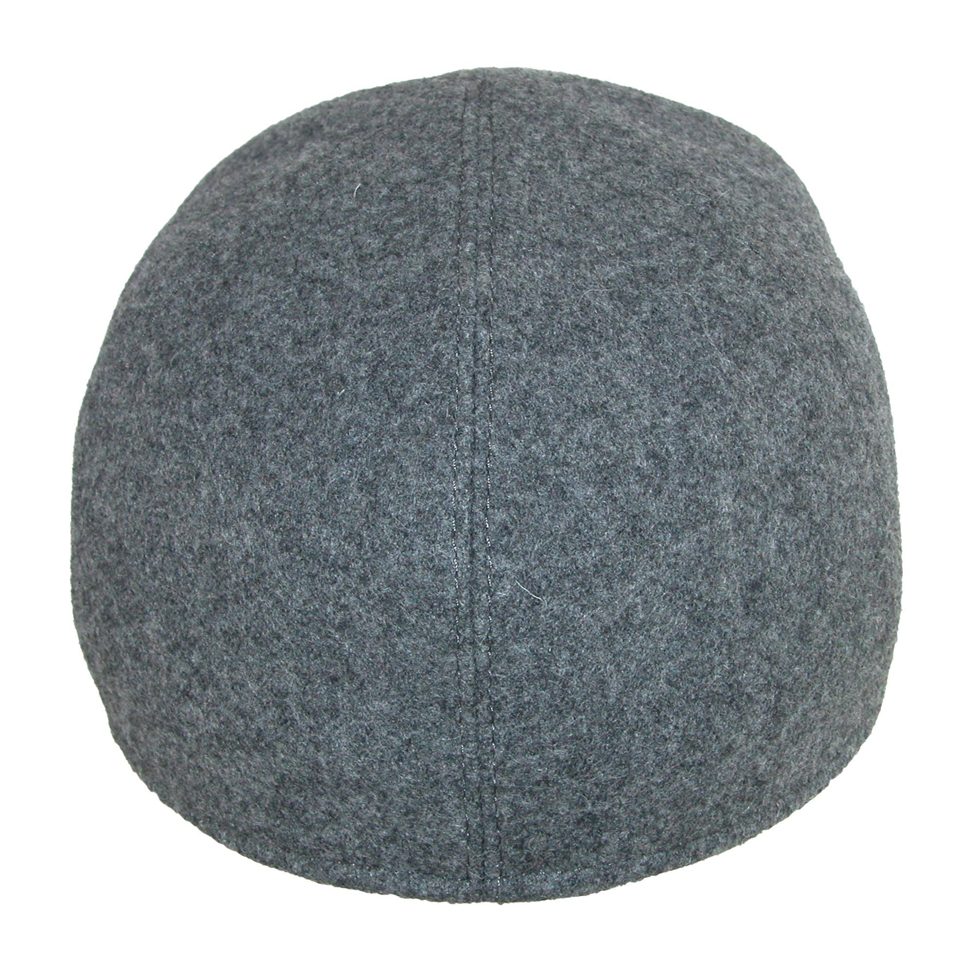 Wigens Men&s Wool Baseball Cap with Earflaps - Grey 64