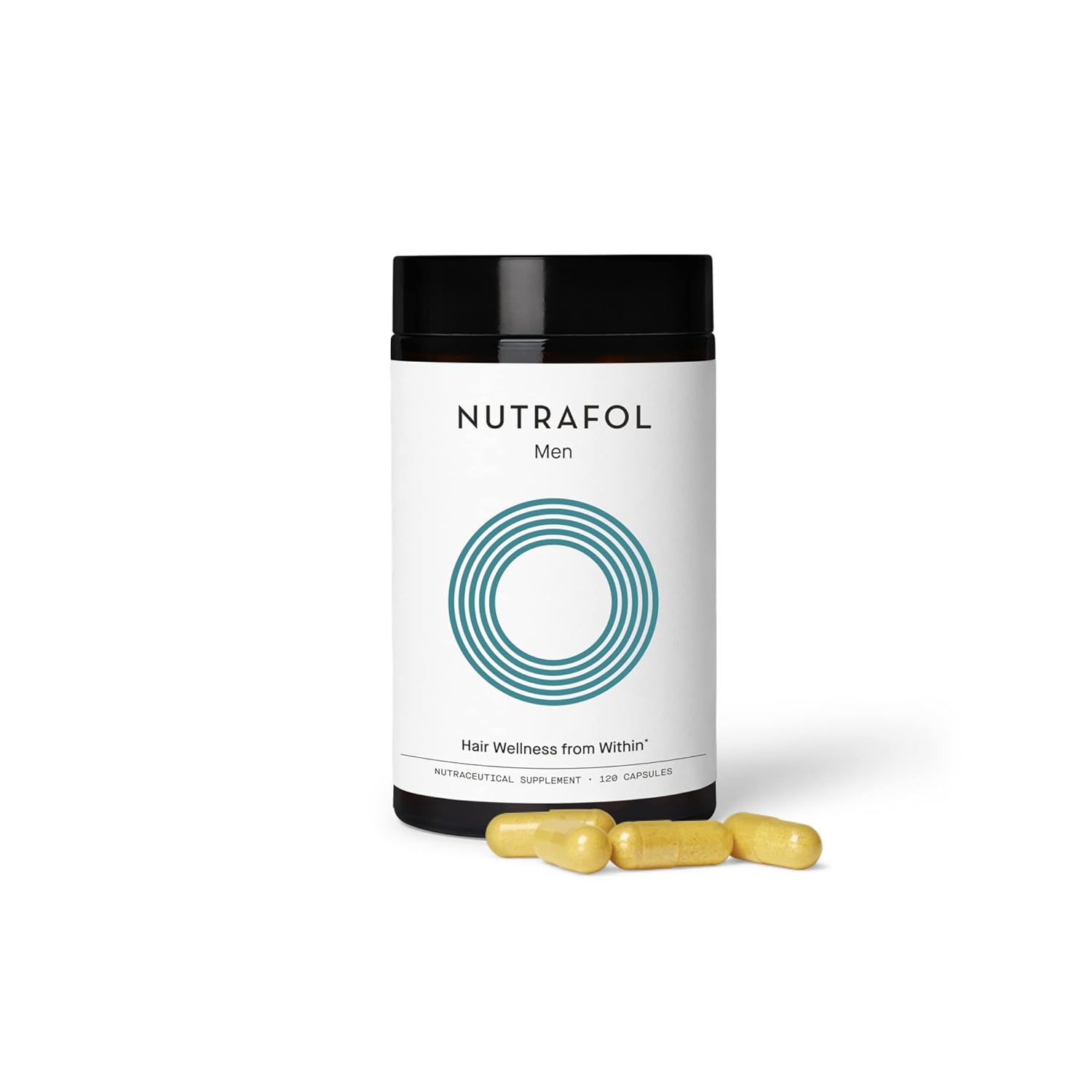 Nutrafol Men's Hair Growth Supplement, Clinically Proven for Thicker-Looking, Stronger-Feeling Hair and More Scalp Coverage (2-Month Supply)