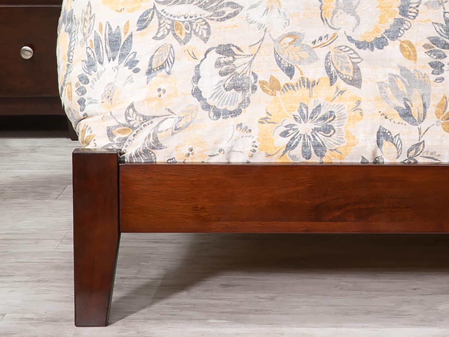 AFI, Portland, Low Profile Wood Platform Bed, King, Walnut