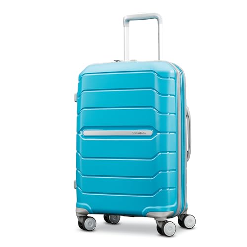 Samsonite Freeform 21-Inch Hardside Carry-On Luggage - Hardshell Carry-On Suitcase - TSA, Airline-Approved - Expandable Hard Shell, Smooth Rolling Spinner Wheels for Lightweight Travel - Navy