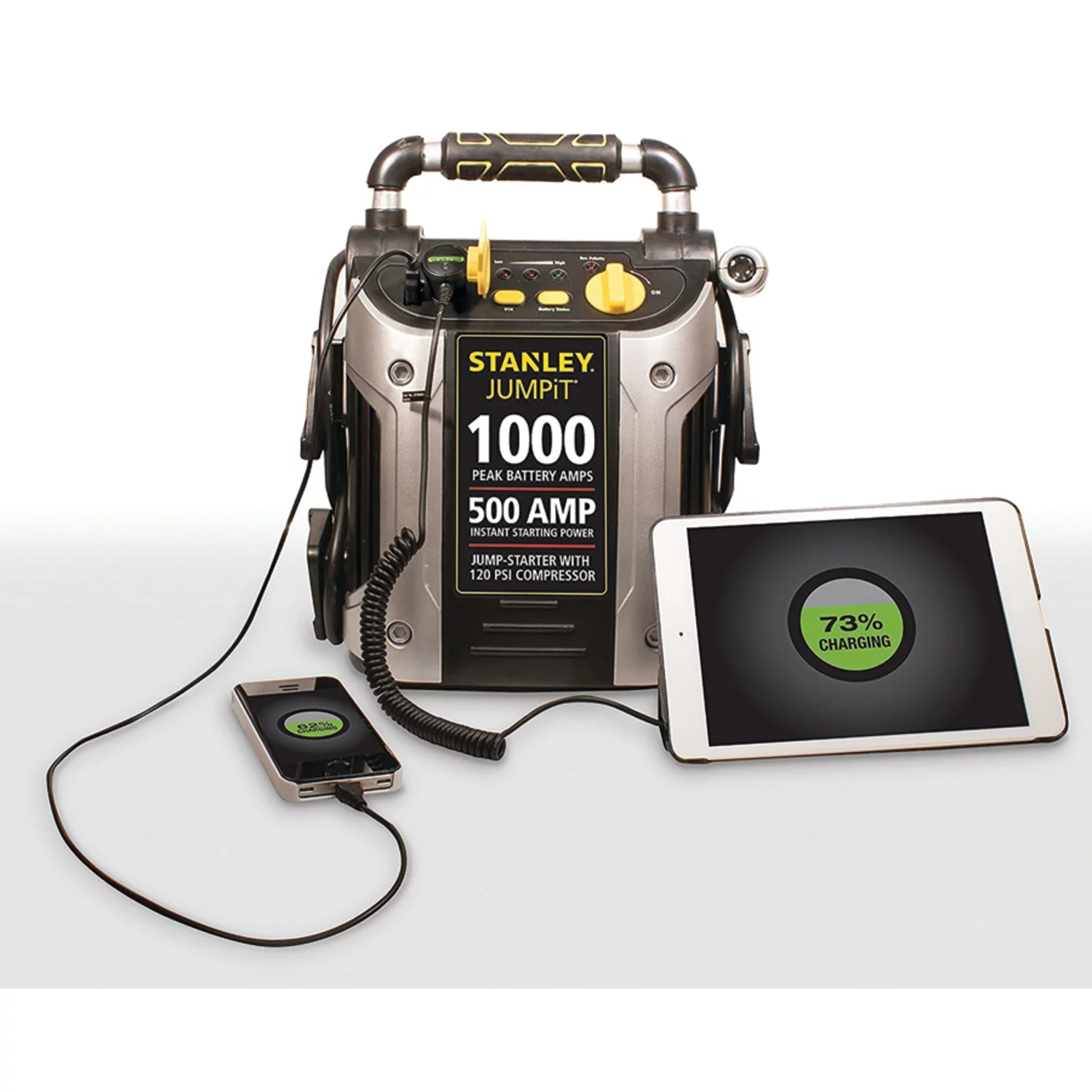 STANLEY J5C09 1000 Peak Amp Jump Starter w/120 PSI Compressor