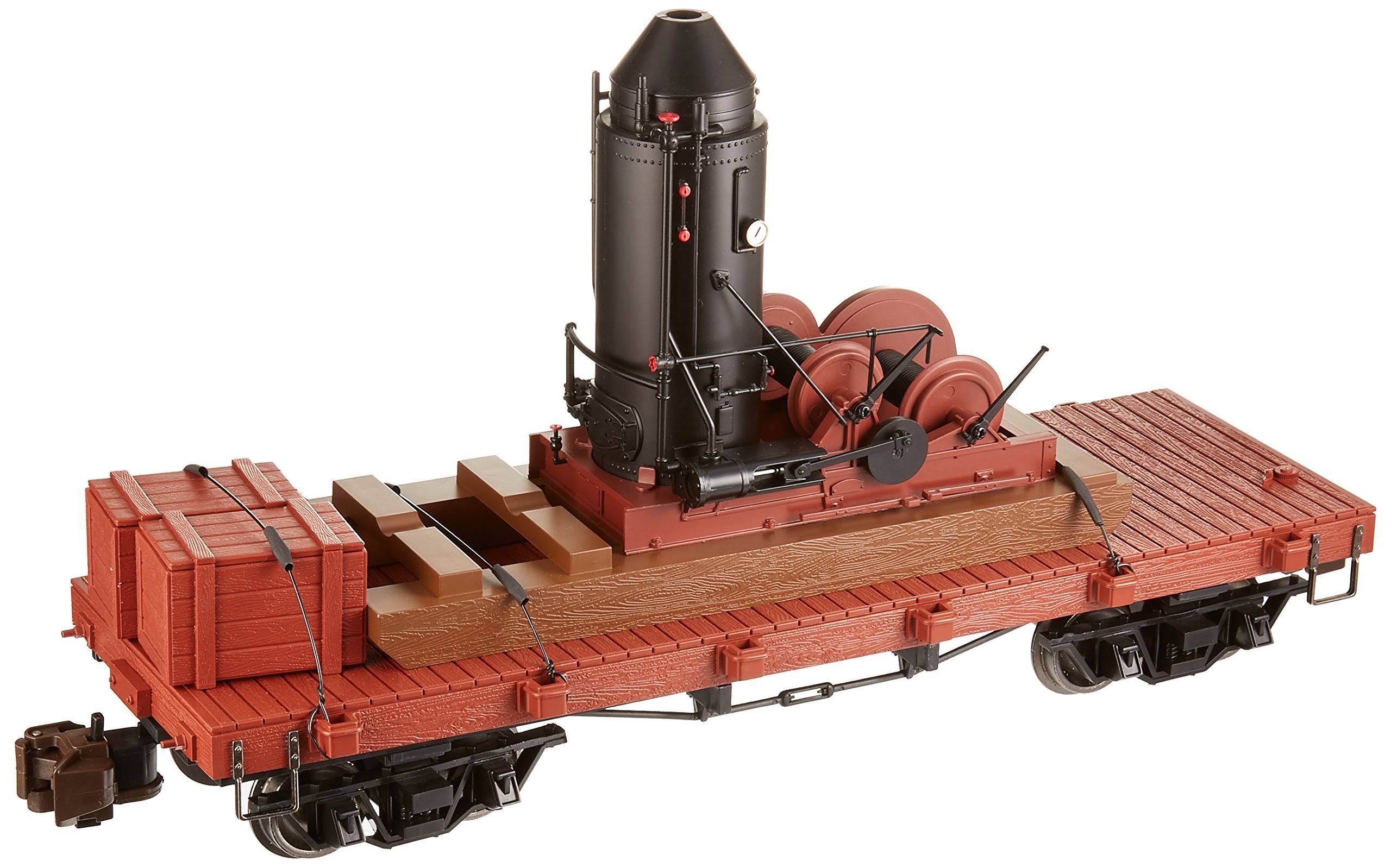 Bachmann G Log Skidder w-Crates on 20ft. Log Car