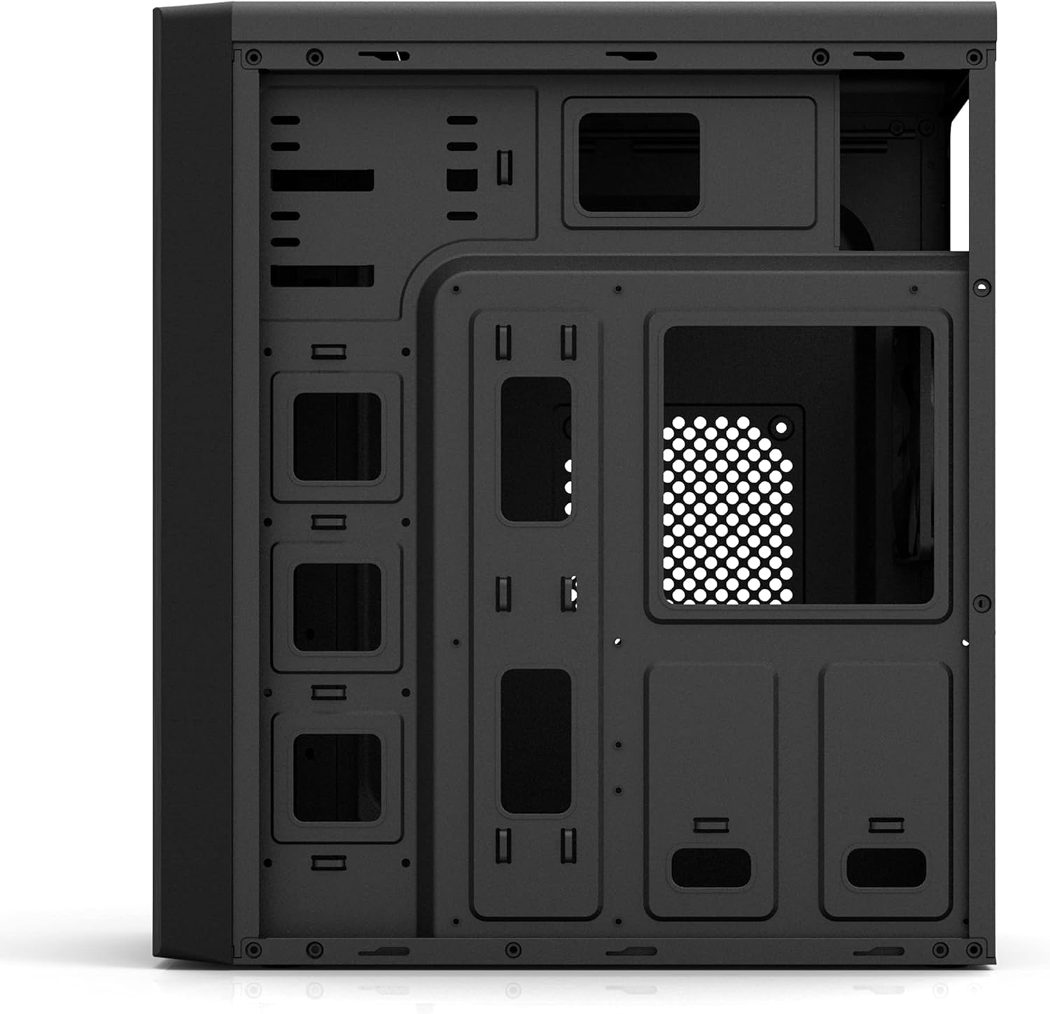 Zalman T6 ATX Mid Tower Computer PC Case, Pre-Installed 120mm Fan, 5.25 ODD, USB 3.0, Patterned Mesh Design, mATX ITX for Gaming Workstation, Black