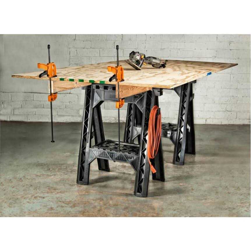 Worx WX065 Clamping Sawhorses with Bar Clamps - Shop Hardware Tools Online Store