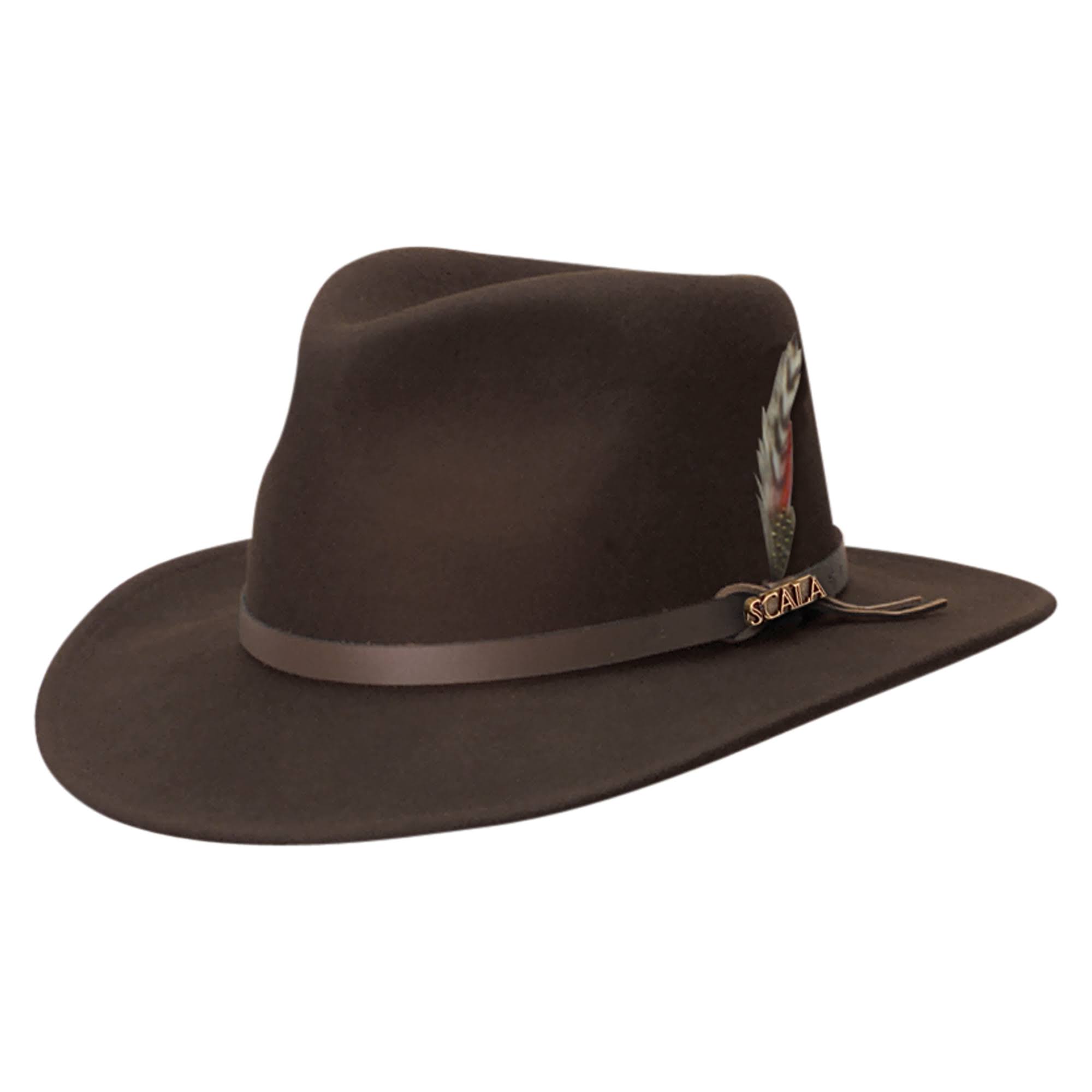 Scala Classico Men&s Crushable Felt Outback Hat