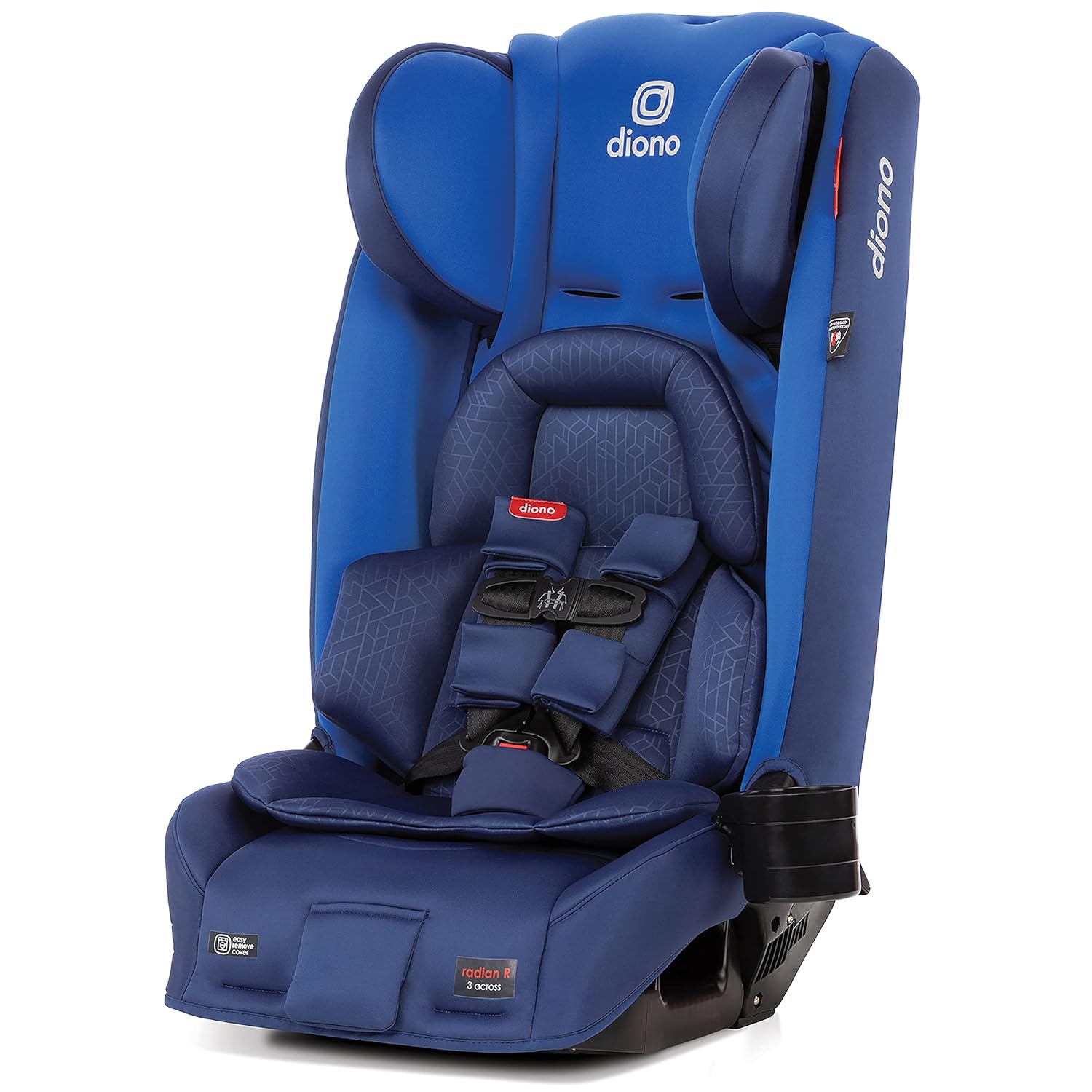 Diono Radian 3RXT, 4-in-1 Convertible Car Seat, Extended Rear and Forward Facing, Steel Core, 10 Years 1 Car Seat, Ultimate Safety and Protection, Slim Fit 3 Across, Black Jet