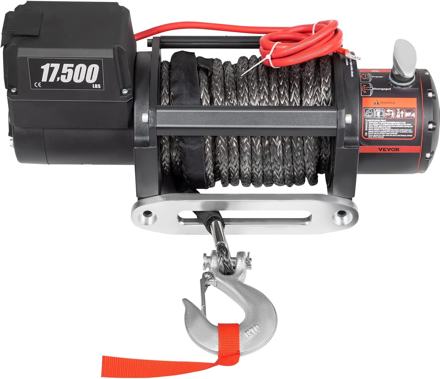 VEVOR Electric Winch, 17500lb Load Capacity Truck Winch Synthetic Rope 12V Power Winch with Wireless Remote Control, Powerful Motor for ATV UTV Off Road Trailer